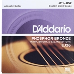 D'Addario  EJ26 Phosphor Bronze Acoustic Guitar Strings, Custom Light, 11-52
