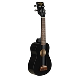 Lanikai Kohala Tiki Uke-Soprano Black