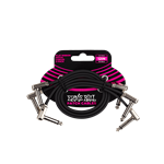 Ernie Ball Flat Ribbon Patch Cable 12 Inch - 3 Pack