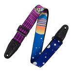 Levys 2”-Wide Polyester Guitar Strap with Cyber Cat Motif