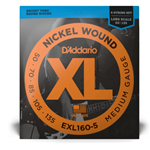 D'Addario EXL160-5 50-135 Medium 5 String, Long Scale, XL Nickel Bass Strings