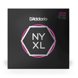 D'Addario NYXL Bass Guitar Strings, Regular Light 6-String, 32-130, Long Scale