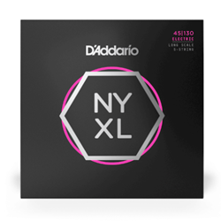 D'Addario NYXL Bass Guitar Strings, 5-string Regular Light, 45-130, Long Scale