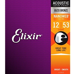 Elixir 80/20 Bronze Light Acoustic Strings 13-56