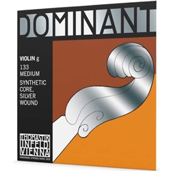 THOMASTIK Dominant Violin G String Synthetic Core, Silver Wound