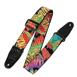 Levys 2" Polyester Guitar Strap - Comic Book Motif