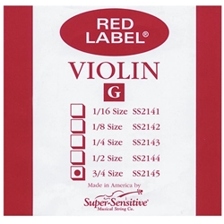 Super Sensitive Violin G String, 3/4 Size, Steel