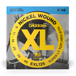 D'Addario EXL125 Nickel Wound Electric Guitar Strings 9-46