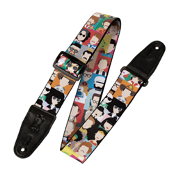 Levys 2" Polyester Guitar Strap - Pop Icon Motif