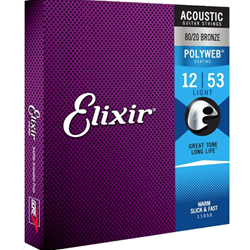 Elixir Acoustic 12-53 light 80/20 Bronze Guitar Strings