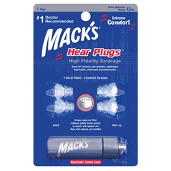 Mack's Hear Plugs Hi-FI Ear Plugs w/ Case