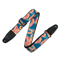 Levys 2" Wide Polyester Guitar Strap Tentacles & Waves Motif